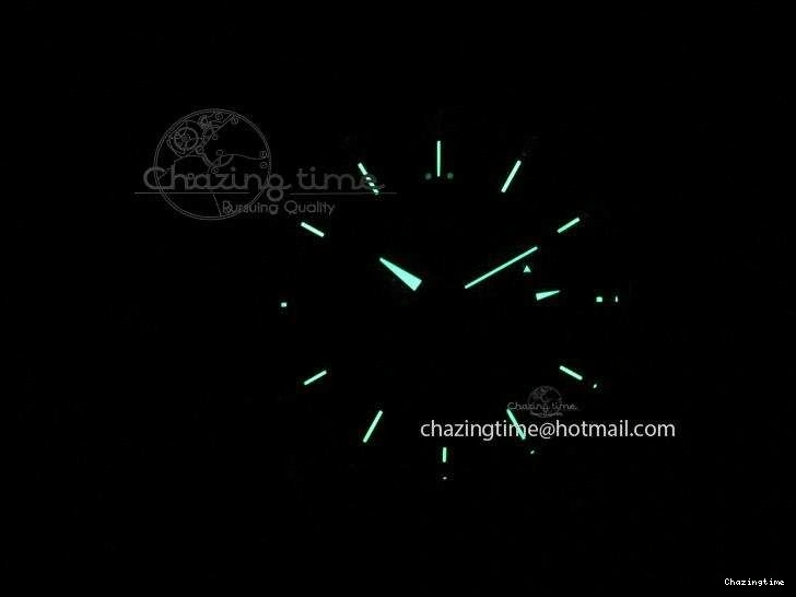 0517 Trendsetting Speedmaster ’57 SS Chrono AXF Best Edition RG Bezel Black Dial on Black Leather Strap A 8283